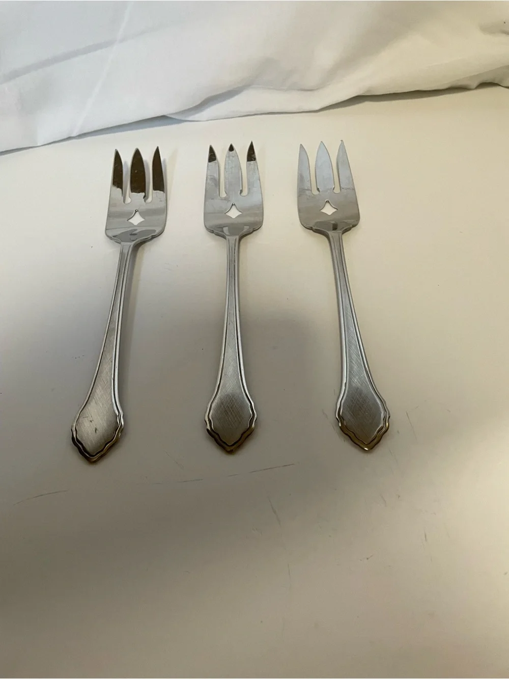 Oneida Silver Tone Stainless Serving Forks - Set of 3